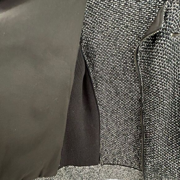 Rag & Bone Black Tweed Knit Asymmetrical Zip Up Jacket Size L - Picture 6 of 16